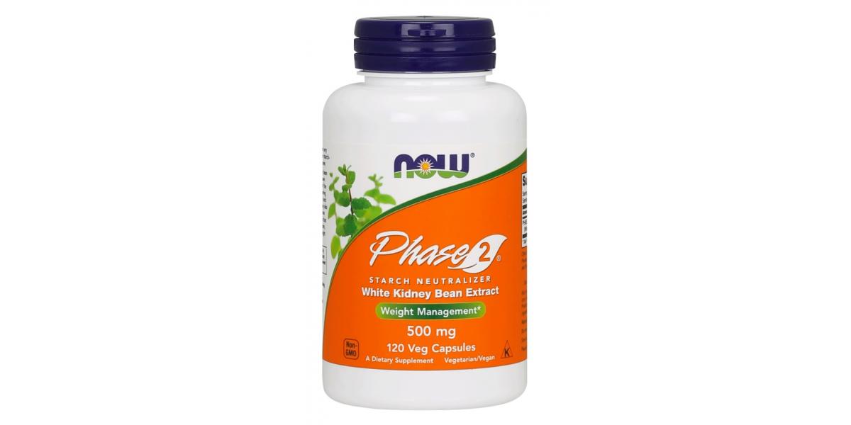 NOW Foods Phase 2 White Kidney Bean Extract, 500mg 120 vcaps