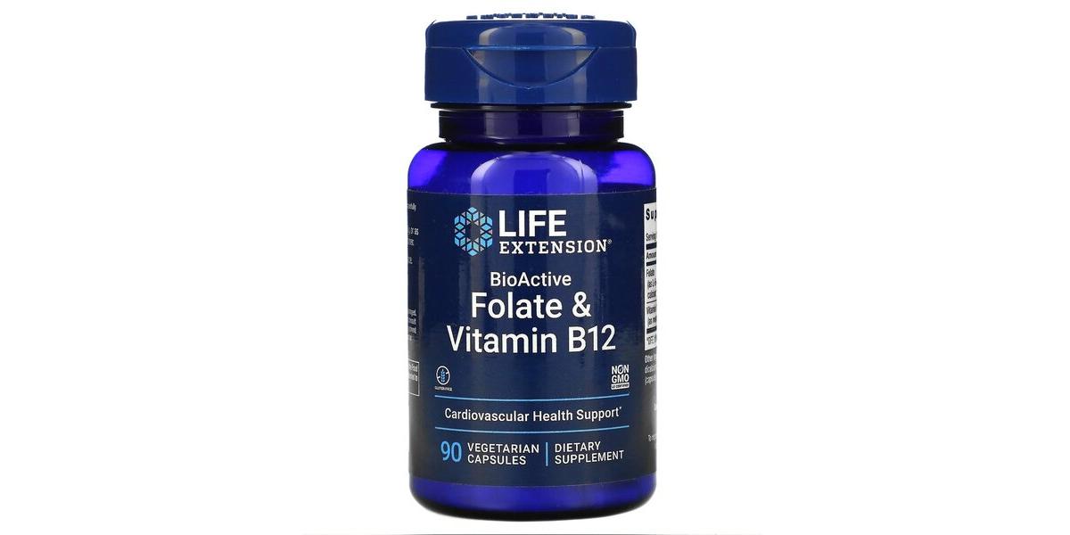 Life Extension BioActive Folate & Vitamin B12 90 vcaps Powerbody.eu
